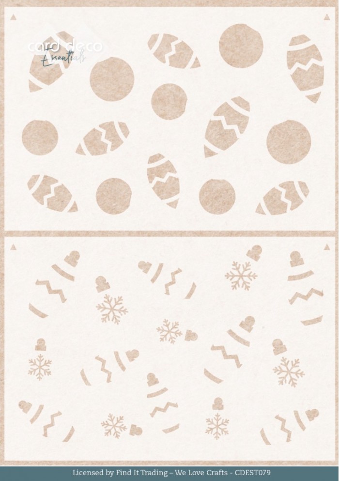 Stencil - Card Deco Essentials - Pastel Purple Christmas - Pastel Purple Bauble A5
