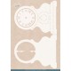 Stencil - Card Deco Essentials - Timeless Christmas - Timeless Clock Card A4