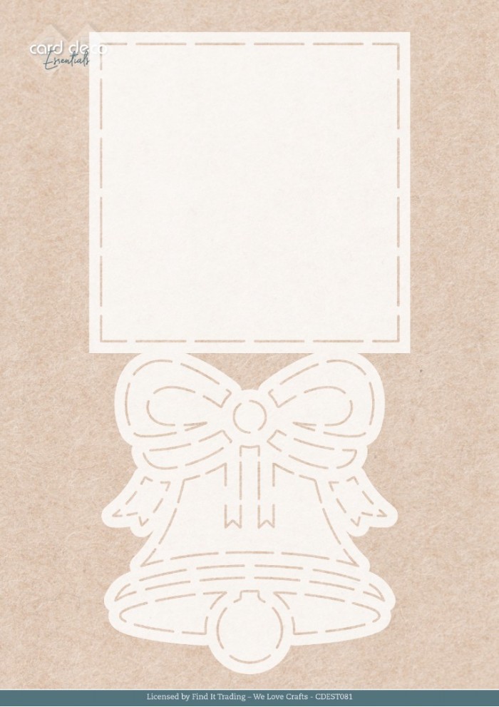 Stencil - Card Deco Essentials - Timeless Christmas - Timeless Bell Card A4