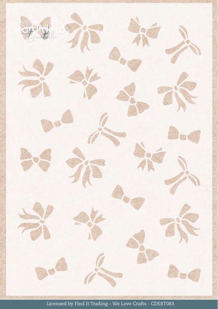 Stencil - Card Deco Essentials - Golden Whisper - Golden Bows A5