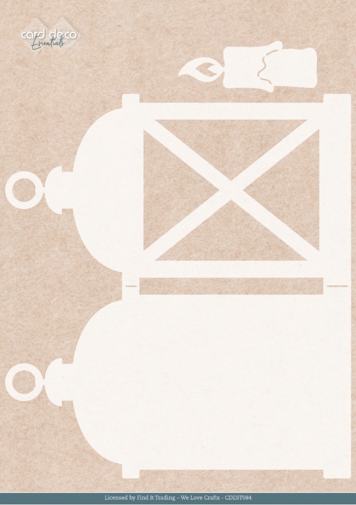 Stencil - Card Deco Essentials - Gnomie Holidays - Gnomie Lantern - A4