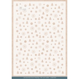 Stencil - Card Deco Essentials - A Very Furry Christmas - Very Furry Pattern - A5