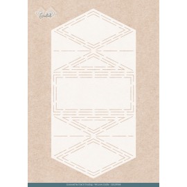 Stencil - Card Deco Essentials - Frosted Florals - Frosted Diamond Card - A4