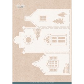 Stencil - Card Deco Essentials - Cosy WInter - Cosy House Card - A4