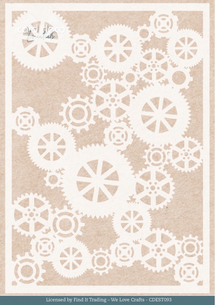 Stencil - Card Deco Essentials - Steampunk - Steampunk Gears - A5