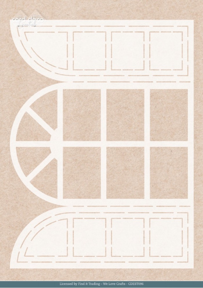 Stencil - Card Deco Essentials - Winter Bunnies - Winter Window