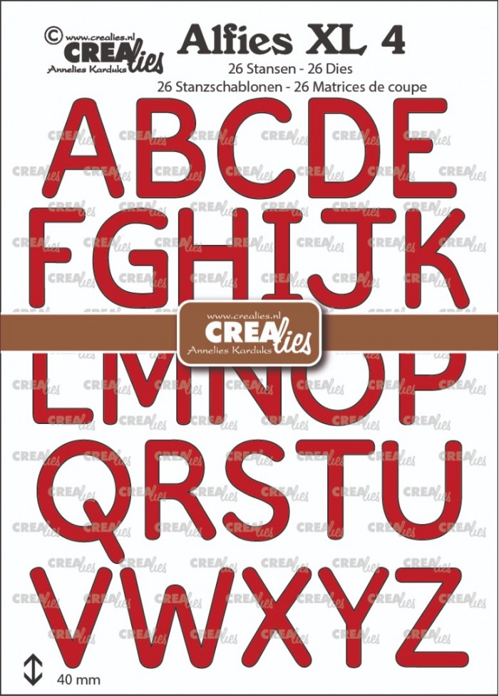 Alfies XL stansset no. 4, Hoofdletters