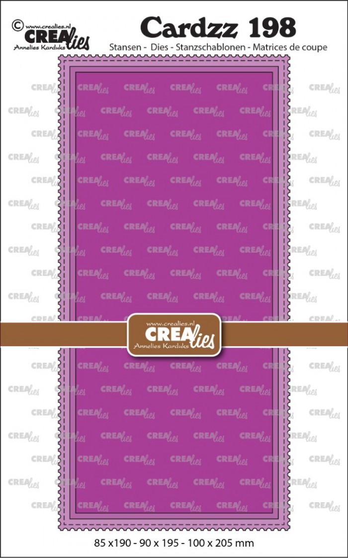 Cardzz stansen no. 198, Slimline M, met postzegelrand