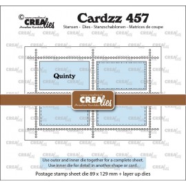 Rechthoekig Postzegelvel Quinty met 4 rechthoeken 89 x 129 mm