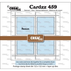 Vierkant Postzegelvel Susan met 4 vierkanten 122 x 122 mm
