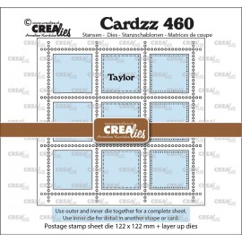 Vierkant Postzegelvel Taylor met 9 vierkanten 122 x 122 mm