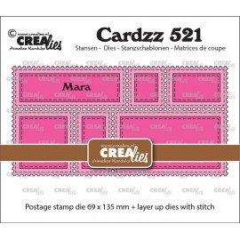 Cardzz stansen no. 521, Postzegelframe mini slimline Mara