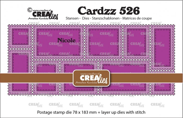Cardzz stansen no. 526, Postzegelframe slimline Nicole