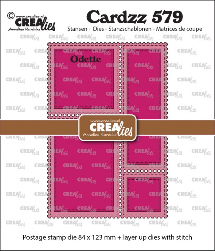 Cardzz stansen no. 579, Postzegelframe rechthoekig Odette