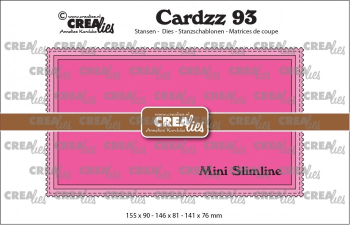Cardzz stansen no. 93, Mini Slimline M, met postzegelrand