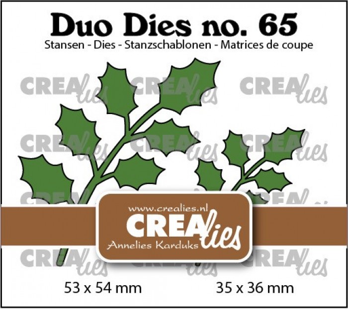 Crealies Die – Holly Leaves 17 pcs