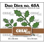 Crealies Die – Holly Mirror Image Leaves 17 pcs