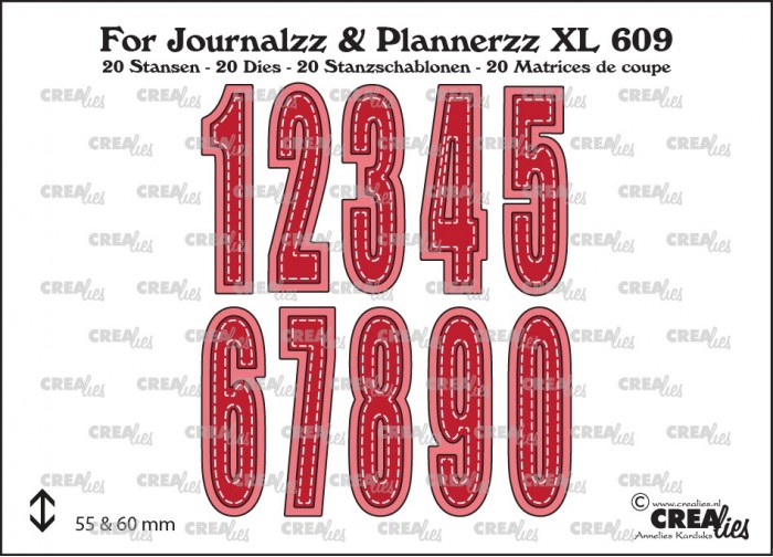 Cijfers XL stansset no. 3 met schaduw