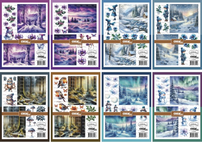 Bundel 8 knipvellen Winter A-H (van elk één) 8x A4