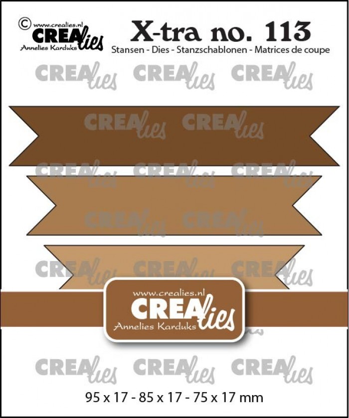Crealies Die – Fishtail Banners Smooth Edge