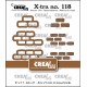 Crealies Die Set – 3x Brickwall Large with Loose Bricks