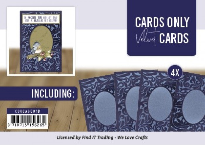 Cards Only - Velvet Cards A6 - Blauw