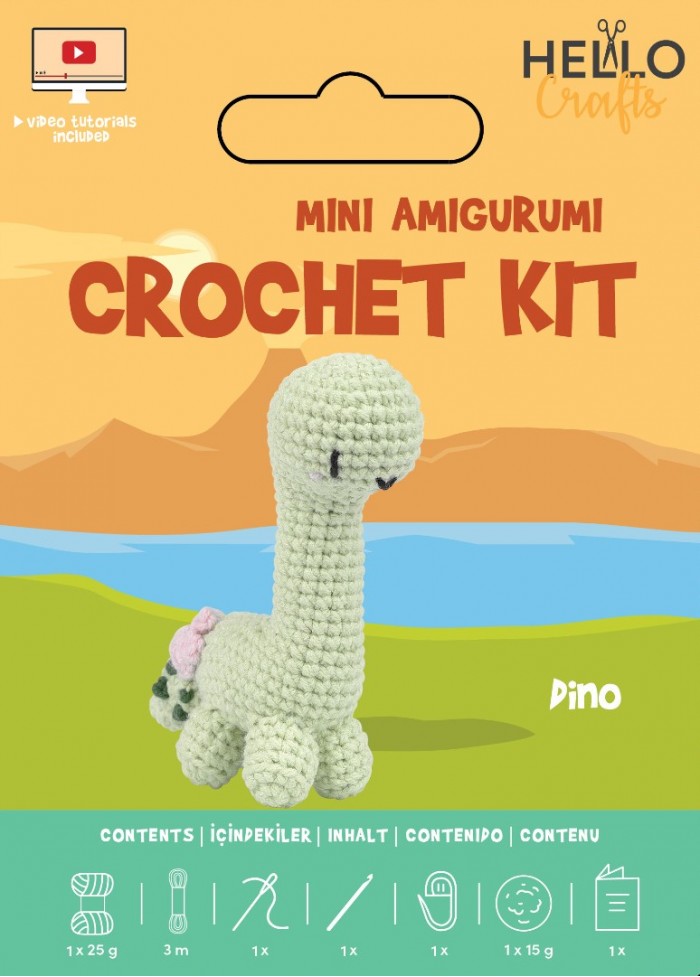 Knitty Critters - Easy Amigurumi Kit - Dino