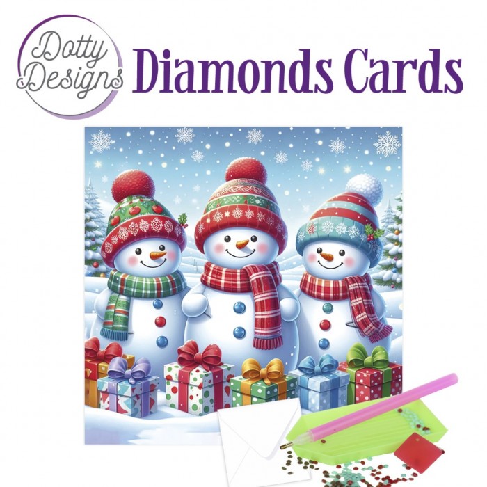 Dotty Designs Diamond Cards - Snowmen