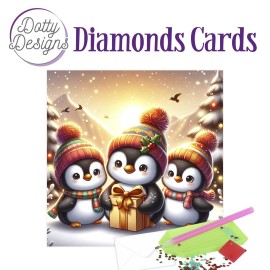 Dotty Designs Diamond Cards - Penguin 1