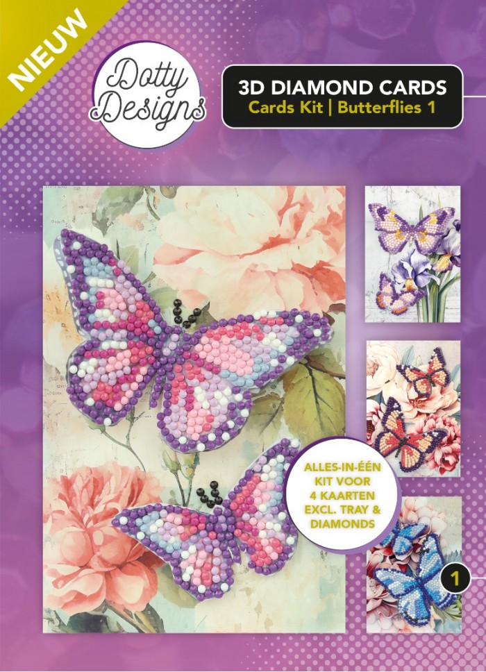 Dotty Designs Diamond 3D Cards Kit 01 Butterflies (1)