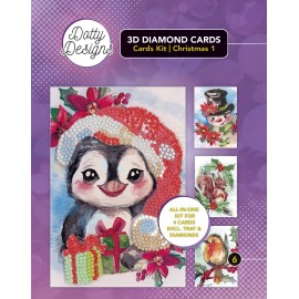 Dotty Designs Diamond 3D Cards Kit 06 - Christmas Animals