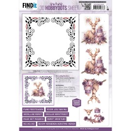 3D Hobbydots Sheet - Berries Beauties - Pastel Purple Christmas 1