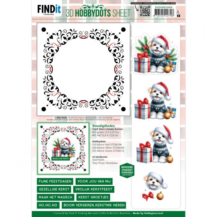 3D Hobbydots Sheet - Berries Beauties - A Very Furry Christmas 1
