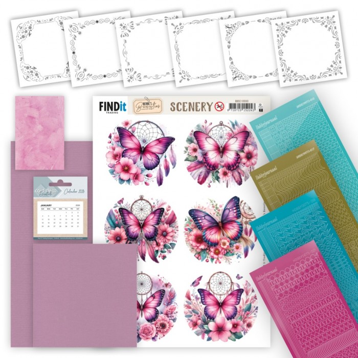 Hobbydots Pinwheel Calendar - Berries Beauties - Butterflies