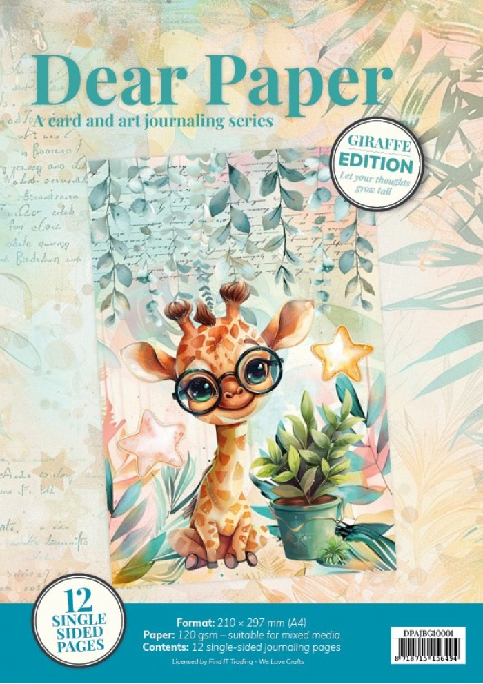 Dear Paper - A Card and Art Journaling Serie  - Backgrounds - Giraffe