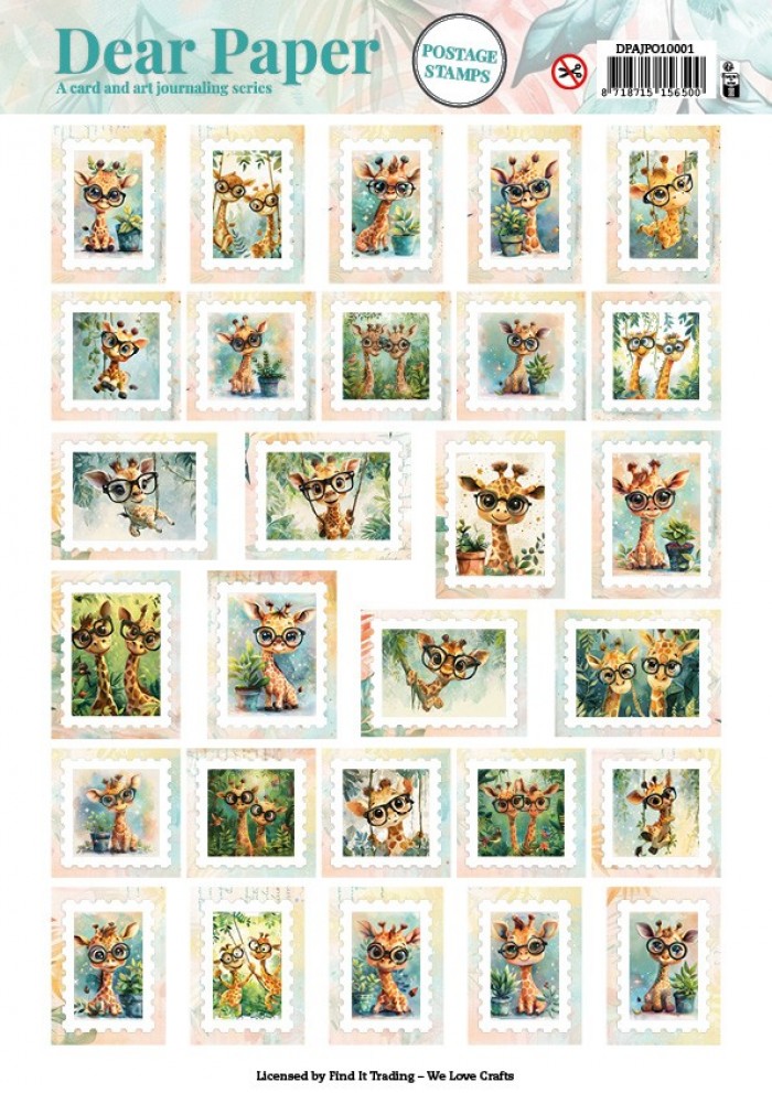 Dear Paper - A Card and Art Journaling Serie  - Pushout - Giraffe