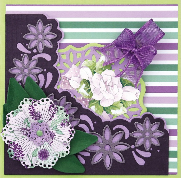 3D Push out Sheet - Precious Marieke - Purple Blossom - Amethyst