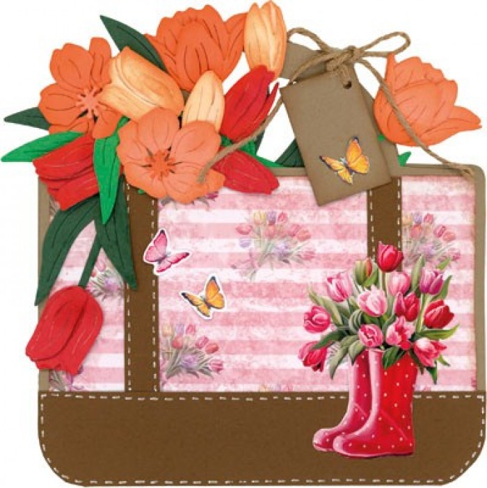 Stencil - Card Deco Essentials - Tulip Handbag - A4