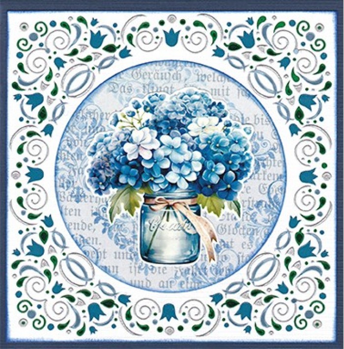 3D Cutting Sheet - Berries Beauties - Blue Meadow - Vase