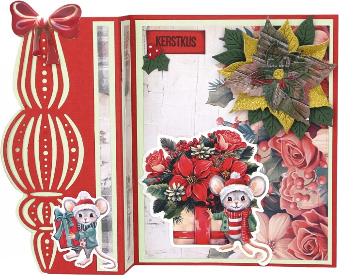 Linen Cardstock Pack - Yvonne Ceations - Floral Christmas- A4