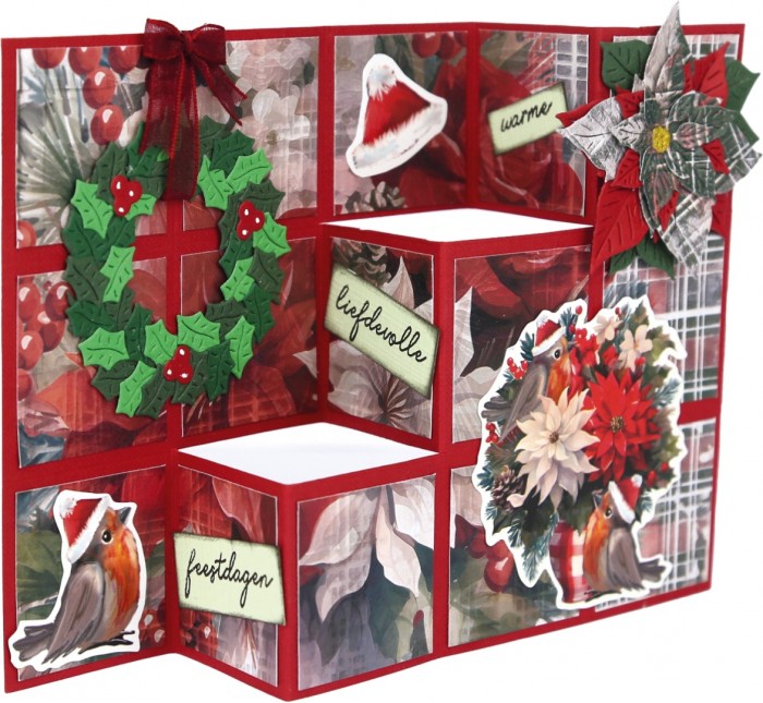 Paperpack - Yvonne Ceations - Floral Christmas 20 x 20 cm