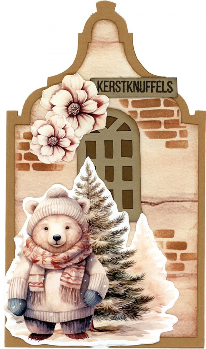 3D Cutting Sheet - Berries Beauties - Cosy WInter - Cosy Bear