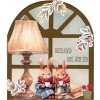 Stencil - Card Deco Essentials - Winter Bunnies - Winter Window