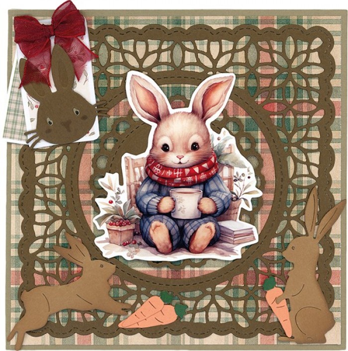 Dies - Berries Beauties - Winter Bunnies - Bunny Frame