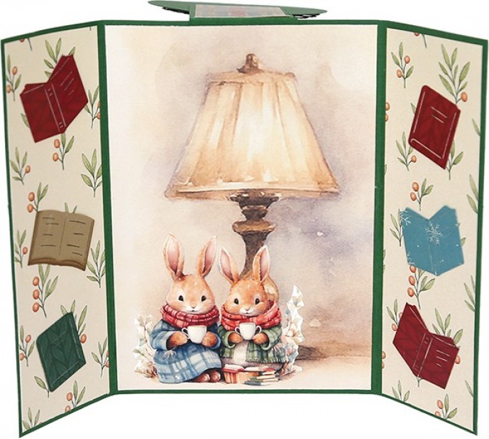 Paperpack - Berries Beauties - Winter Bunnies 20 x 20 cm