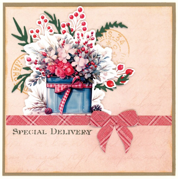 3D Pushout Sheet - Berries Beauties - Frosted Florals - Basket