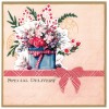 3D Pushout Sheet - Berries Beauties - Frosted Florals - Vase