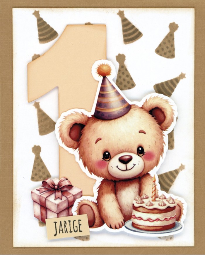 3D Push out Sheet - Berries Beauties - Teddy - Transport
