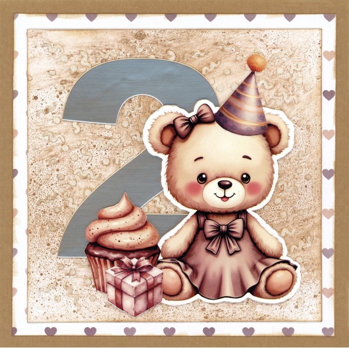 3D Push out Sheet - Berries Beauties - Teddy - Transport