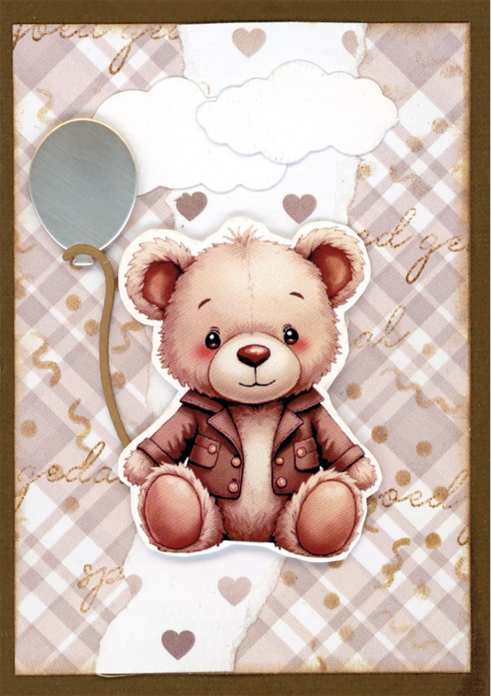 3D Push out Sheet - Berries Beauties - Teddy - Transport